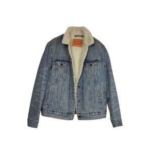 Blue Denim Levi Jacket with Sherpa Lining